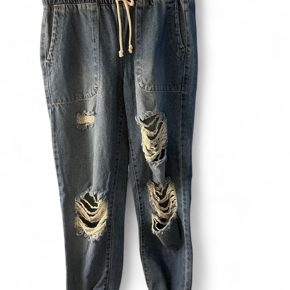 Celebrity Pink Denim - Celebrity Pink Blue Jogger Jeans with Distressed Details​​